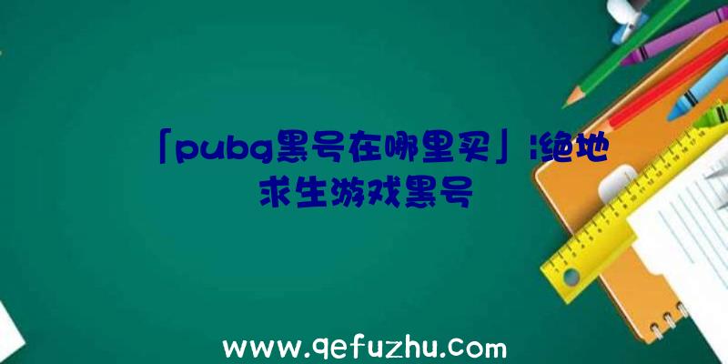 「pubg黑号在哪里买」|绝地求生游戏黑号